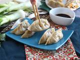 Przepis Gyozas z kurczakiem, marchewką i pieczarkami