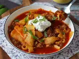 przepis Zupa lasagne z mięsem, ricottą i parmezanem