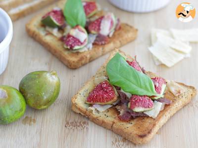 Przepis Bruschetta z figami, parmezanem i szynką parmeńską