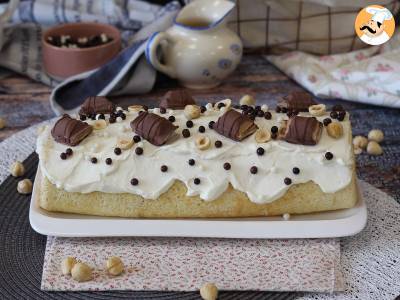 Przepis Łatwa bułka o smaku kinder bueno, idealna jako tort urodzinowy lub świąteczny!