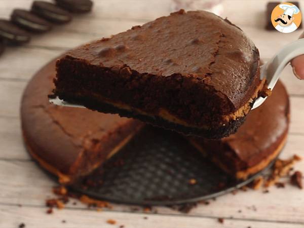 Brownie z masłem orzechowym i ciasteczkami Oreo - Przygotowanie krok 7