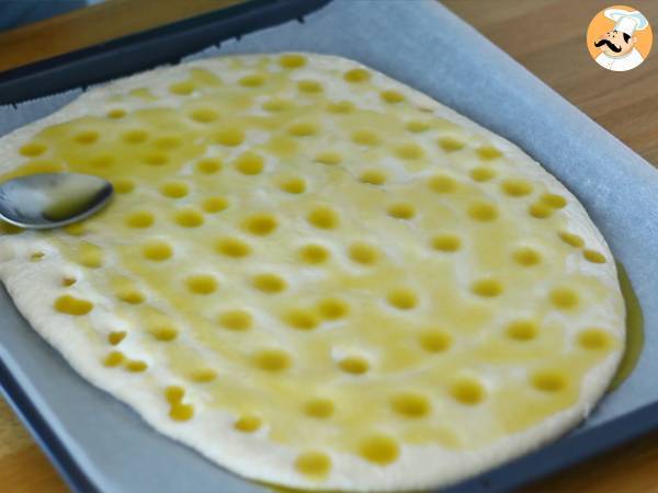 Focaccia, włoski chleb z rozmarynem - Przygotowanie krok 5