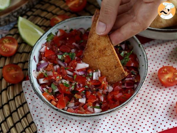 Pico de gallo i domowe chipsy tortilla - Przygotowanie krok 6