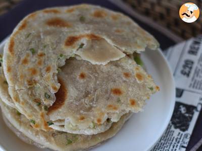 Chińskie naleśniki z zieloną cebulką - Scallion pancakes - zdjęcie 2