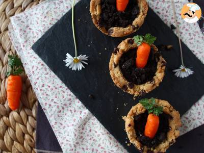 Ciasteczkowe kubeczki polane czekoladowym ganache, w stylu marchewkowego garnka - zdjęcie 2