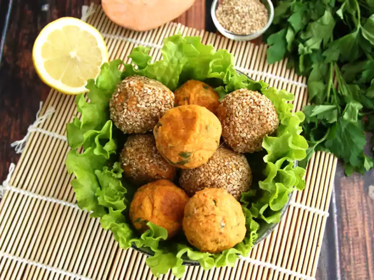 Falafel ze słodkich ziemniaków