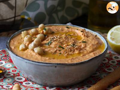 Hummus z czerwonej papryki