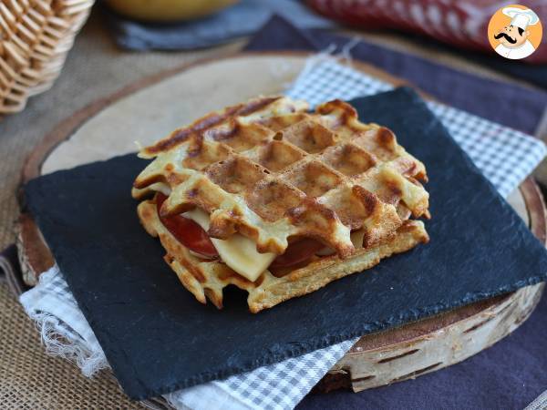 Kanapka z waflami ziemniaczanymi z raclette - najlepsze danie komfortowe - zdjęcie 5