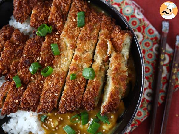 Panierowany bakłażan z bułką tartą panko w stylu japońskiego curry katsu, ale wegetariański - zdjęcie 3