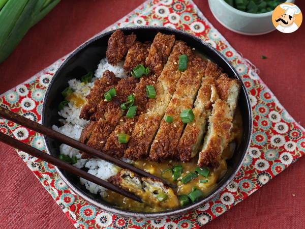 Panierowany bakłażan z bułką tartą panko w stylu japońskiego curry katsu, ale wegetariański - zdjęcie 7