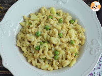 Risotto z coquillettes, groszkiem, cukinią, czosnkiem i serem ziołowym - zdjęcie 4