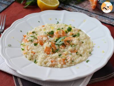 Risotto z krewetkami i cytryną, eleganckie i łatwe pierwsze danie