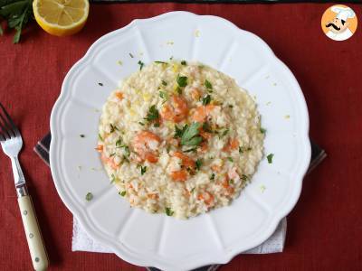 Risotto z krewetkami i cytryną, eleganckie i łatwe pierwsze danie - zdjęcie 3