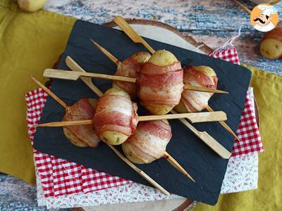 Szaszłyki aperitif z ziemniakami i wędzonym boczkiem - zdjęcie 3