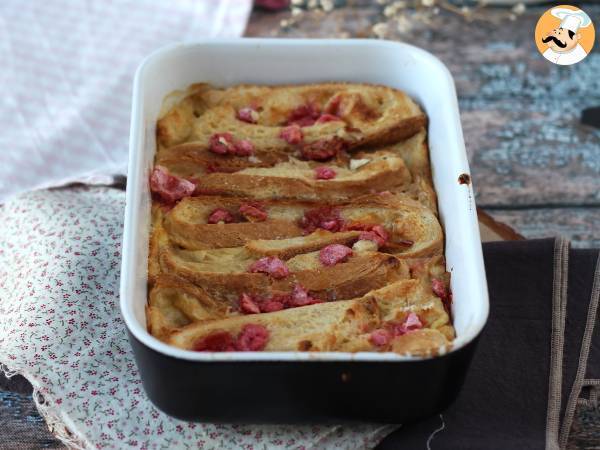 Tosty francuskie zapiekane w piekarniku z różową praliną - przepis ultra smakowity